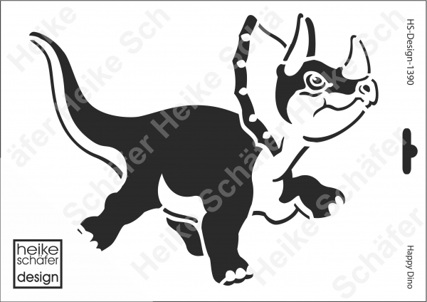 Schablone-Stencil A4 095-1390 Happy Dino
